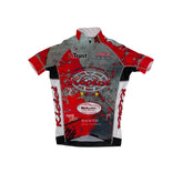 Vintage Kicece MTB Cycling Jersey Short Sleeve Red Grey Men's Size M