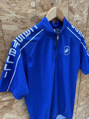 Castelli Cycling Jersey Blue Short Sleeve Zipper XL Men's Modern