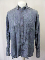 Vintage 90s purple pastel abstract wavy ugly long sleeve shirt size large by Angelo Litico | Vintage