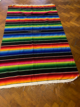 Serape Blanket - Mexican Blanket - Rainbow Stripe - Southwestern Decor - Throw Blanket