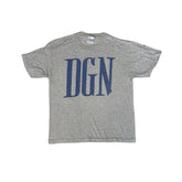 Vintage 90s Thrashed Single Stitch Hanes T-Shirt DGN Gray - Size L