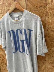 Vintage 90s Thrashed Single Stitch Hanes T-Shirt DGN Gray - Size L