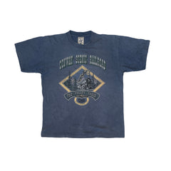 Vintage 90s Conway Scenic Railroad Single Stitch T-Shirt - Blue - Size L