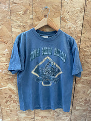 Vintage 90s Conway Scenic Railroad Single Stitch T-Shirt - Blue - Size L
