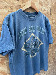 Vintage 90s Conway Scenic Railroad Single Stitch T-Shirt - Blue - Size L