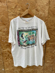 Vintage 90s Thrashed San Diego Zoo Single Stitch T-Shirt - White - Size XL
