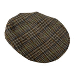 Vintage Brown Plaid Tweed Flat Cap Hat - Men's Retro Style
