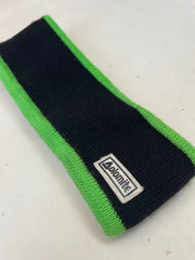 Dolomite Black & Neon Green Knit Headband Ear Warmer - One Size - Made in Italy