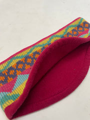 Boho Geometric Knit Headband Ear Warmer Fleece Lined Multicolor Women's