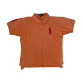 Polo Ralph Lauren Men's L Orange Big Pony Embroidered Short Sleeve Polo Shirt