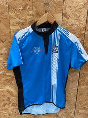 Santini SMS Cycling Jersey Short Sleeve Blue White Black XL Men's