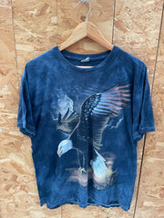 Vintage "Eagle in Flight" Tie-Dye T-Shirt - Size L - Blue - Graphic Tee