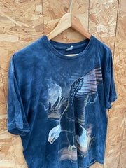 Vintage "Eagle in Flight" Tie-Dye T-Shirt - Size L - Blue - Graphic Tee