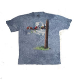 The Mountain Tie-Dye Long Sleeve T-Shirt "Birds on a Branch" Graphic Print Size 3XL