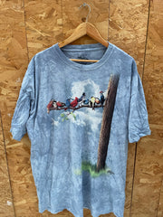 The Mountain Tie-Dye Long Sleeve T-Shirt "Birds on a Branch" Graphic Print Size 3XL