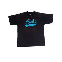 Vintage 90s Single Stitch Fruit of the Loom Cubs T-Shirt Black XL Graphic Tee