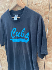 Vintage 90s Single Stitch Fruit of the Loom Cubs T-Shirt Black XL Graphic Tee