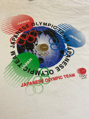 Vintage 90s Japanese Olympic Team souvenir white t shirt size large