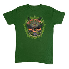 Vintage Y2K psychedelic trippy The Black Crowes lay down with 13 tour green T-shirt size large artwo