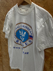 Vintage 90s quirky single stitch cruise ship souvenir white t-shirt size large