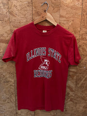 Vintage 80s Illinois State Redbirds single stitch red t-shirt size large