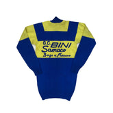 Vintage 60's G.C. Bini Cycle Race Historic Italian Jersey Blue Yellow Size M