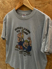 Vintage 80s Honkey Hawg Get Down faded single stitch t-shirt size large by Hef-T