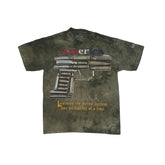Vintage The Mountain "America" Gun Graphic T-Shirt Size L Tie-Dye