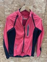 Crane Women's Medium Red Black Cycling Jacket Full Zip Pockets Activewear