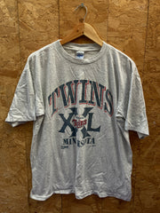 Vintage 90s Minnesota Twins baseball team single stitch grey t-shirt size XL