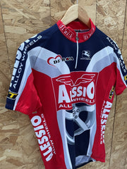Alessio Alloy Wheels De Rosa Cycling Jersey Short Sleeve Red Blue Men's Size M