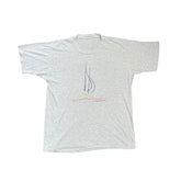 Vintage Key West Sailboat Graphic T-Shirt XL Heather Gray Short Sleeve Tee