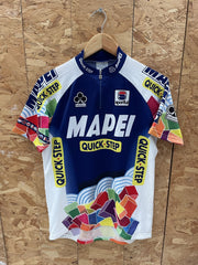 Vintage Mapei Quick-Step Sportful Cycling Jersey Men's L Blue Retro