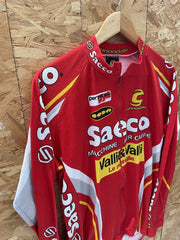 Vintage Cannondale Saeco Valli & Valli Cycling Jersey Long Sleeve Men's XXL Red