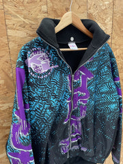 Vintage Kupline Dynamic Collection Cycling Jacket L Retro 90s Abstract Print