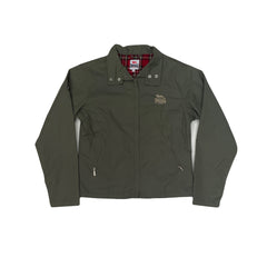 Vintage Lonsdale London Mod Jacket Green Plaid Lined Full Zip Women's Size L