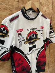 Sugoi Rocky Mountain Bicycles Cycling Jersey Shirt Men's XL White Red Shimano
