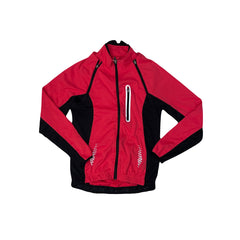 Crane Women's Medium Red Black Cycling Jacket Full Zip Pockets Activewear