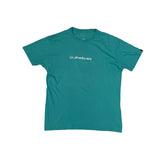 Vintage Y2K Quiksilver Men's Surf Skate T-Shirt Medium Teal Graphic