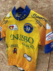 Nalini Cycling Jersey "Carisbo" Yellow Blue Orange Short Sleeve Size S