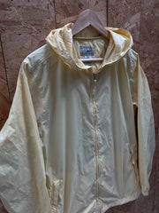 Vintage 90s pastel yellow waterproof rain jacket size medium by LL Bean