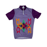 Vintage Sportful Cycling Jersey Purple/Purple Size 5 Retro Graphic Short Sleeve