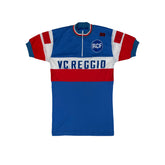 Vintage RCF V.C. Reggio Cycling Jersey Blue Red White Short Sleeve Size M