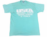Vintage 80s USA Ithaca New York High School tennis league t shirt size XL
