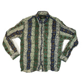 Vintage 90s green blue abstract pattern ugly shirt size medium by Challenger