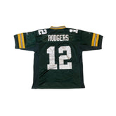 Vintage USA NFL Green Bay packers Aaron Rodgers 12 player jersey green yellow white size 48 by Reebo