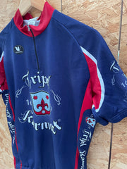 Verimarc Tripel Karmeliet Cycling Jersey Short Sleeve Blue Red XL-52 Men's
