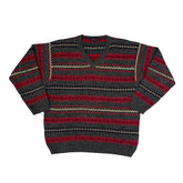 Vintage Y2K grey red yellow grandad jumper size XL by Osvaldo Bruni