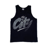 Vintage 90s New York City souvenir single stitch black vest t-shirt size medium