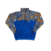 Vintage Loffler Sport Pullover Cycle Jacket Men's XL Blue Gray Abstract Print